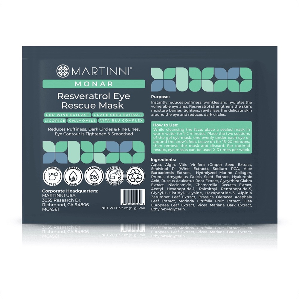 (2) Martinni Resveratrol Eye Rescue Mask